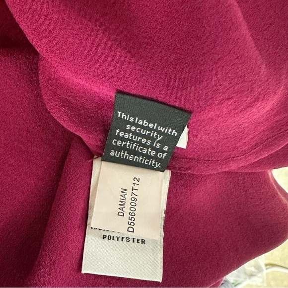 Diane von Furstenberg Damian Silk Sheath Neck Long Sleeve Detail Dress Pink Sz 0 - Picture 9 of 11